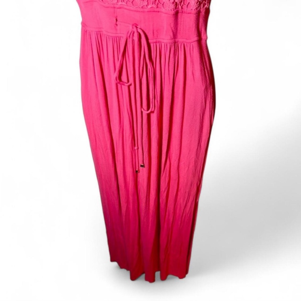 Calvin Klein Pink Lace Bodice Maxi Dress Size 6 - Picture 3 of 11